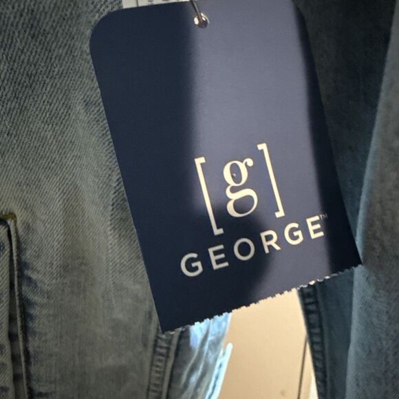 George Men's Jean Denim Jacket Light Wash Blue 2XL (50-52) New With Tags - Picture 12 of 14